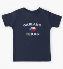 Garland Texas Waving Flag Kids T-Shirt
