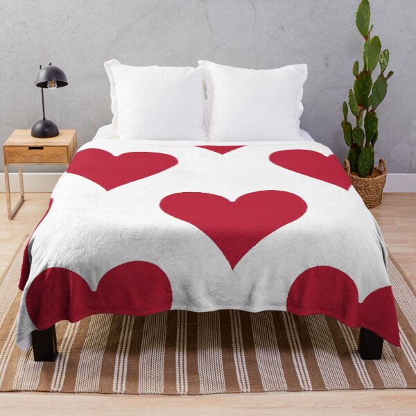 Item preview, X-Large Bold Red Playing Card Heart Suit Love Pattern designed and sold by DColourMuse.