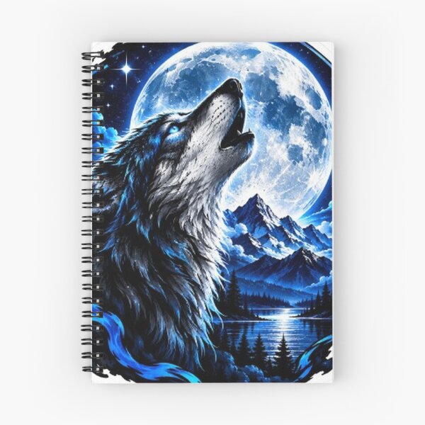 Item preview, Howling Wolf Under Full Moon – Mystical Mountain Night Sticker designed and sold by Vibe_Forge.
