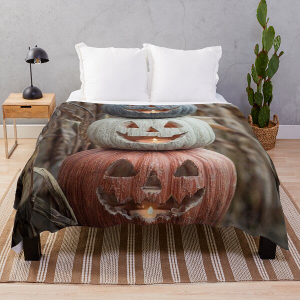 Item preview, Stacked Jack O Lantern Pumpkins Spooky Halloween Field Aesthetic designed and sold by LYAN-STORE.