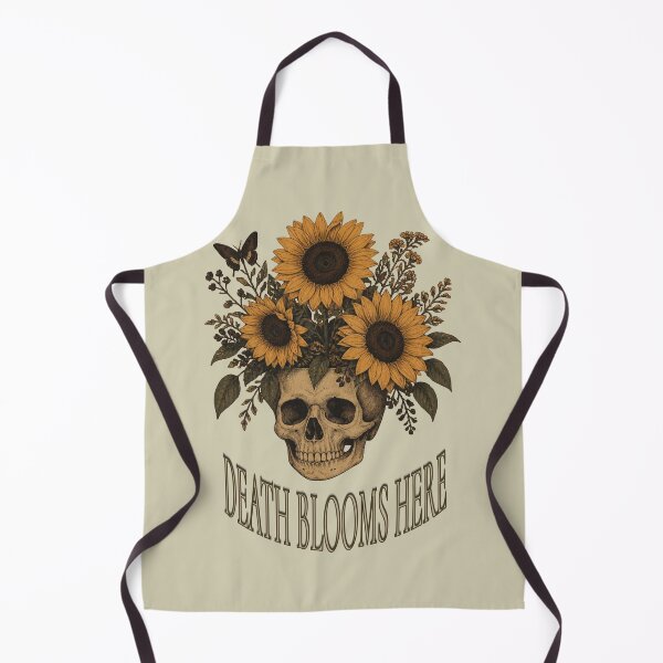Item preview, DEATH BLOOMS HERE | Gothic Sunflower Skull designed and sold by aliceraecreates.