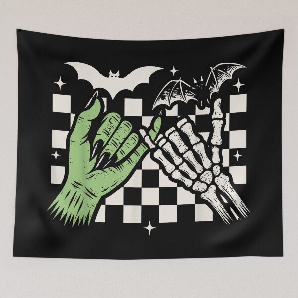 Item preview, Spooky Season Halloween Vibes Pinky Promise Skeleton Bat designed and sold by River Silva.