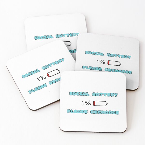 Item preview, Social Battery 1% Please Recharge Text designed and sold by SadTimmy.