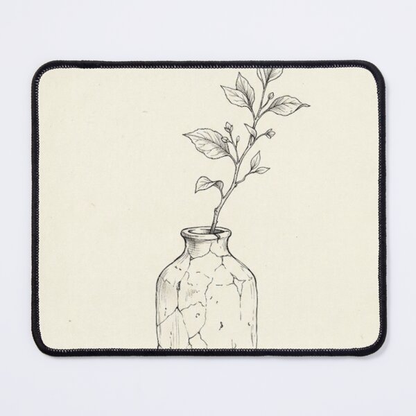 Item preview, Cracked Vase with Botanical Sprig | Wabi-Sabi Wall Art designed and sold by Zaramodo.