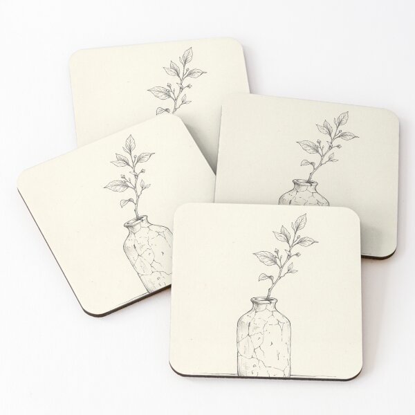 Item preview, Cracked Vase with Botanical Sprig | Wabi-Sabi Wall Art designed and sold by Zaramodo.