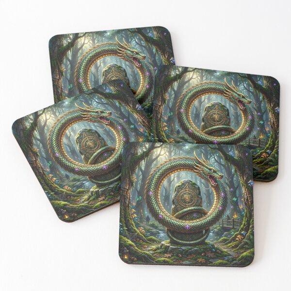 Item preview, Ouroboros: Runic Snake and Mystic Forest Altar designed and sold by Sybille-Yates.