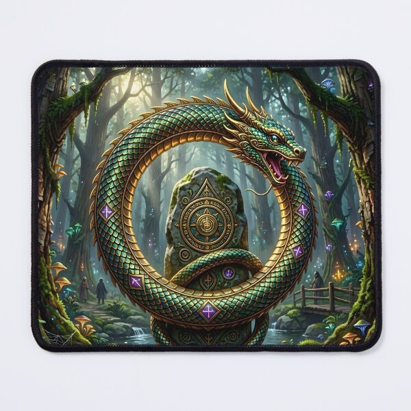 Item preview, Ouroboros: Runic Snake and Mystic Forest Altar designed and sold by Sybille-Yates.