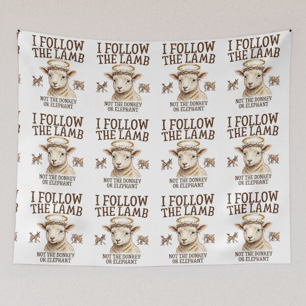 Item preview, I Follow The Lamb Not The Donkey Or Elephant  designed and sold by CutieGalore.