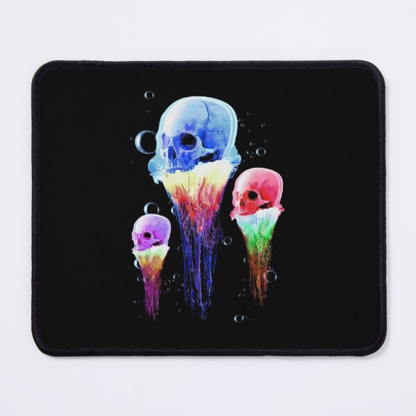 Item preview, Abstract Watercolor Skull Jellyfish Deep Ocean Art designed and sold by KaroliinaALauri.