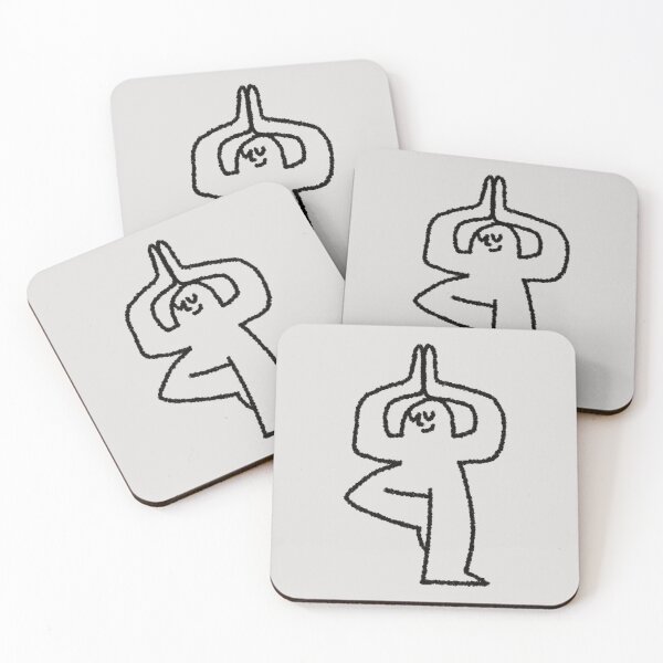 Item preview, Yoga Tree Pose Minimalist Line Art Drawing designed and sold by AliAltinelArt.