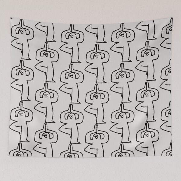 Item preview, Yoga Tree Pose Minimalist Line Art Drawing designed and sold by AliAltinelArt.