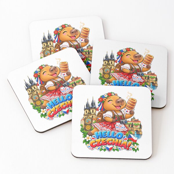 Item preview, Cute Czechia Capybara – Prague Trdelnik Travel Adventure designed and sold by CapybaraTravels.