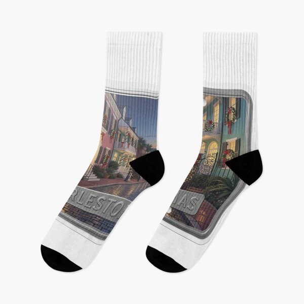 Item preview, Charleston Christmas Vintage Southern Holiday Art designed and sold by The Souvenir Dept..