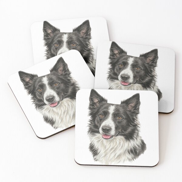 Item preview, Realistic Border Collie Colored Hand-Drawn Portrait designed and sold by JanjjaSoulInk.