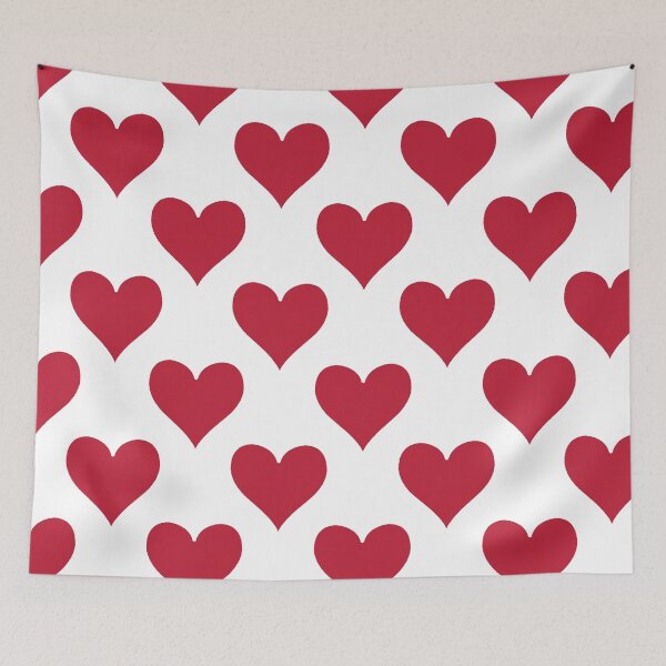 Item preview, Large Bold Red Playing Card Heart Suit Love Pattern designed and sold by DColourMuse.