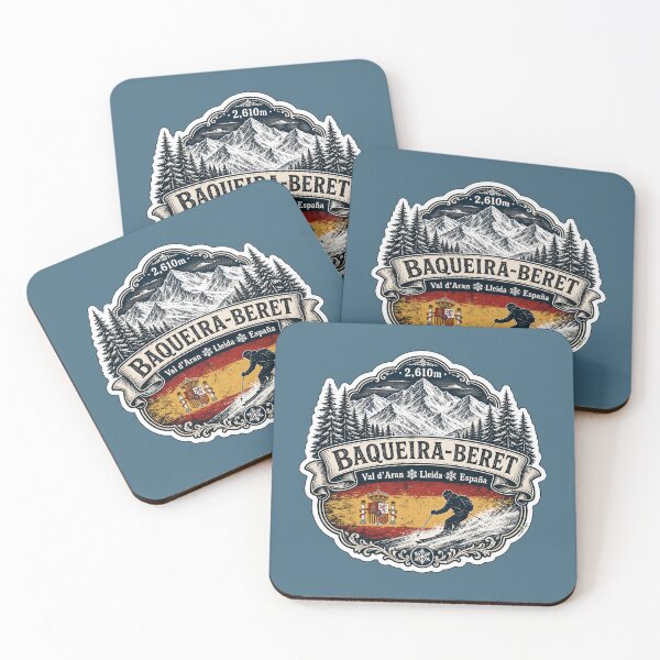Item preview, Baqueira-Beret Pyrenees Spain Skiing Ski Sticker TShirt 02 designed and sold by OuterShellUK.