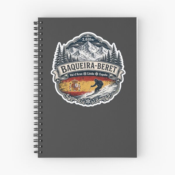 Item preview, Baqueira-Beret Pyrenees Spain Skiing Ski Sticker TShirt 02 designed and sold by OuterShellUK.