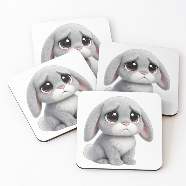 Item preview, Grey & White Floppy Eared Rabbit: Tender Eyes Collection  designed and sold by EscapeArtist13.