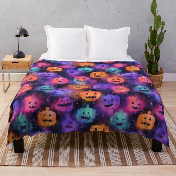 Item preview, Watercolor Colorful Pumpkin Pattern Halloween Art designed and sold by MerchPublic Studio.