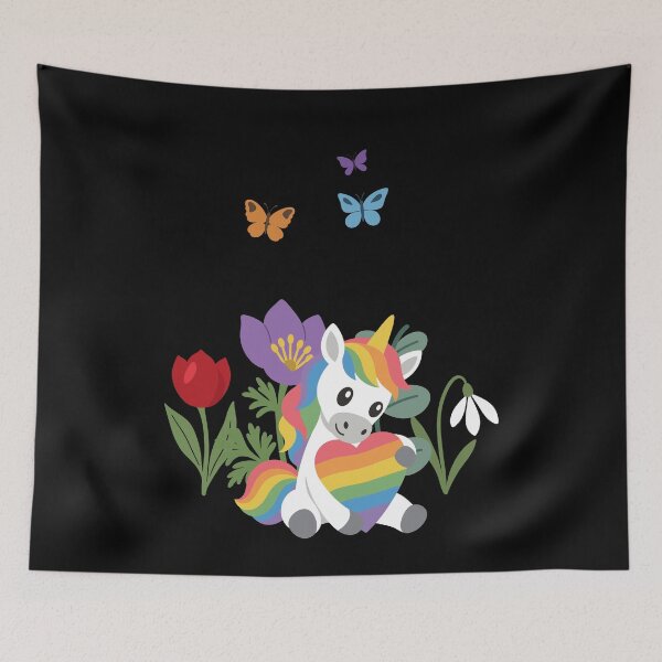 Item preview, Flower gift · Unicorn rainbow heart · Flowers designed and sold by Sir-Freaky.