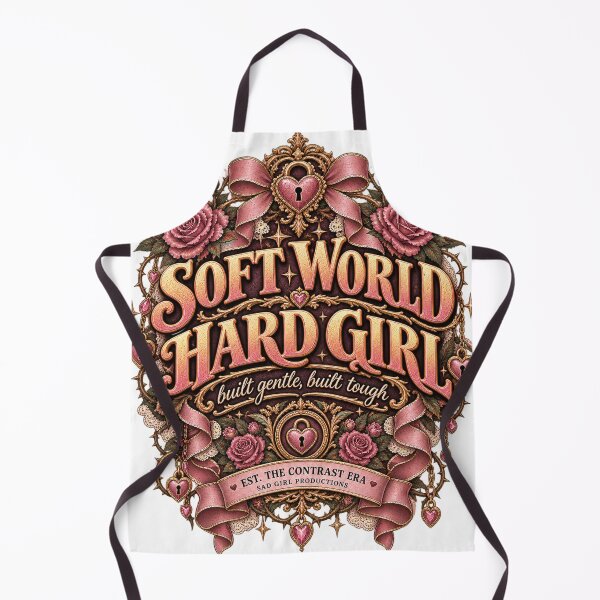 Item preview, Soft World Hard Girl Sad Girl Design designed and sold by InkroarCo.