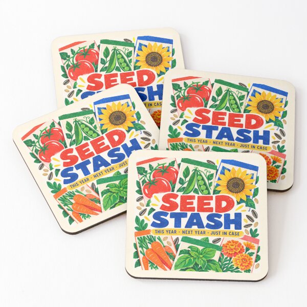 Item preview, Seed Stash – This Year Next Year Just in Case Gardener Zipper Pouch designed and sold by astersgraphics.