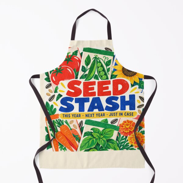Item preview, Seed Stash – This Year Next Year Just in Case Gardener Zipper Pouch designed and sold by astersgraphics.