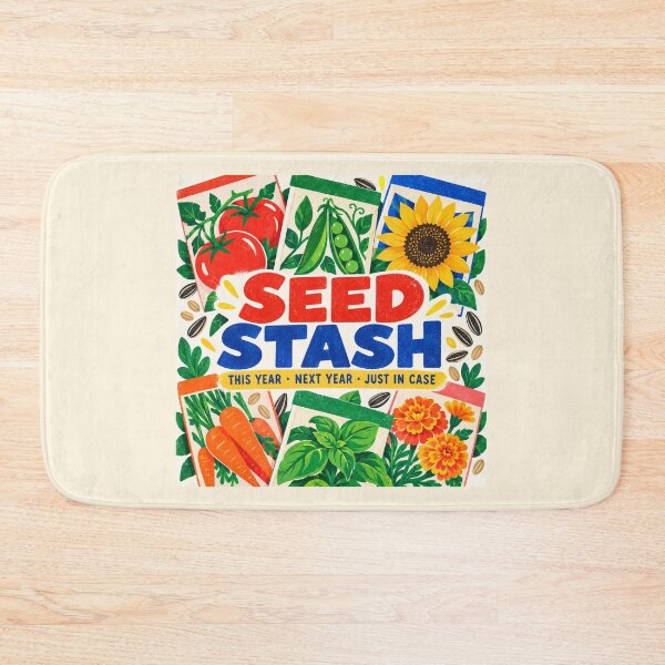 Item preview, Seed Stash – This Year Next Year Just in Case Gardener Zipper Pouch designed and sold by astersgraphics.