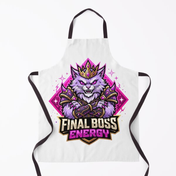 Item preview, Final Boss Energy Gamer Cat Snarling Armored Warrior Crowned Esports Gaming Crest designed and sold by raedattia.