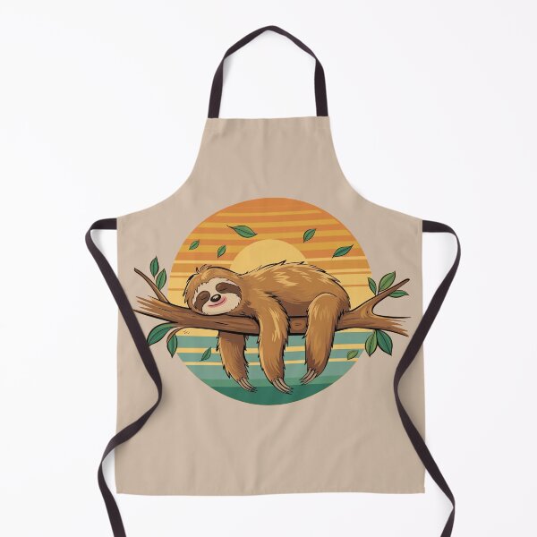 Item preview, Cute Sleeping Sloth Retro Sunset designed and sold by Veganizer.art.