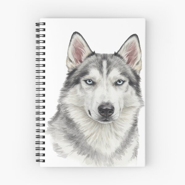Item preview, Realistic Siberian Husky Colored Portrait designed and sold by JanjjaSoulInk.