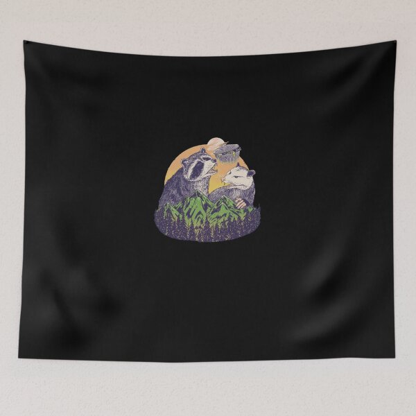 Item preview, Funny Trash Animals Raccoon Opossum Mountain Art designed and sold by KaroliinaALauri.