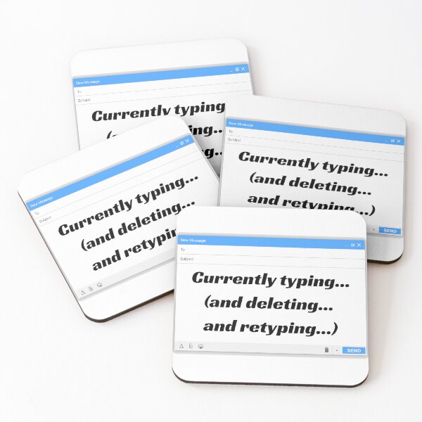 Item preview, Currently Typing And Deleting Funny Office Email Meme designed and sold by Annekkecreative.
