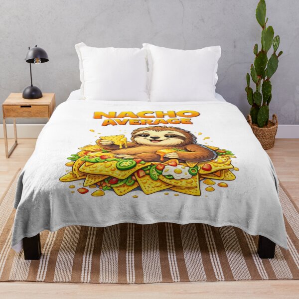 Item preview, Nacho Average Sloth Funny Nachos Food Lover Cartoon Design. designed and sold by The-T-In-Retro.