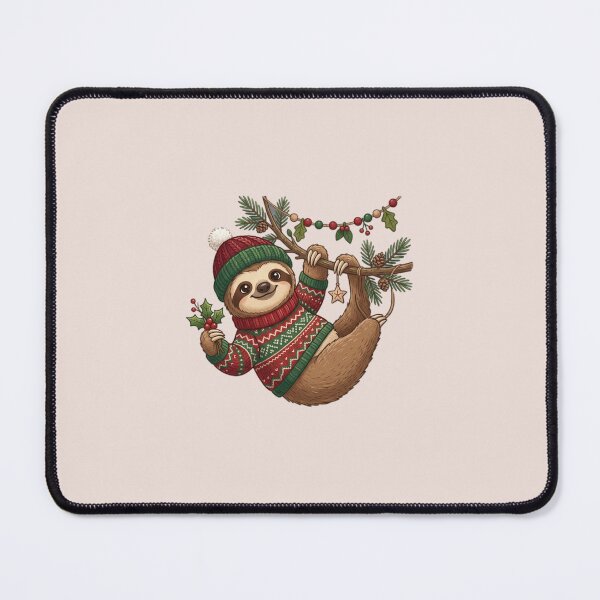 Item preview, Cozy Christmas Sloth in Festive Knitwear designed and sold by PunchDrop.
