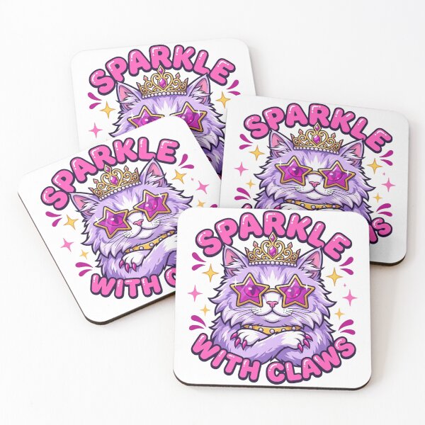 Item preview, Sparkle With Claws Sassy Persian Cat Tiara Star Sunglasses Fierce Diva Humor designed and sold by raedattia.