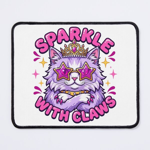 Item preview, Sparkle With Claws Sassy Persian Cat Tiara Star Sunglasses Fierce Diva Humor designed and sold by raedattia.