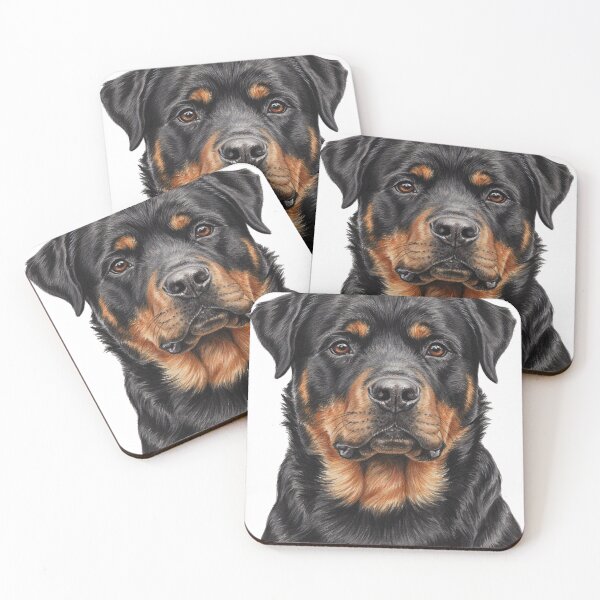 Item preview, Realistic Rottweiler Colored Hand-Drawn Portrait designed and sold by JanjjaSoulInk.