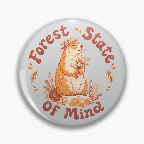Item preview, Forest State of Mind Groundhog Illustration designed and sold by hattie's.