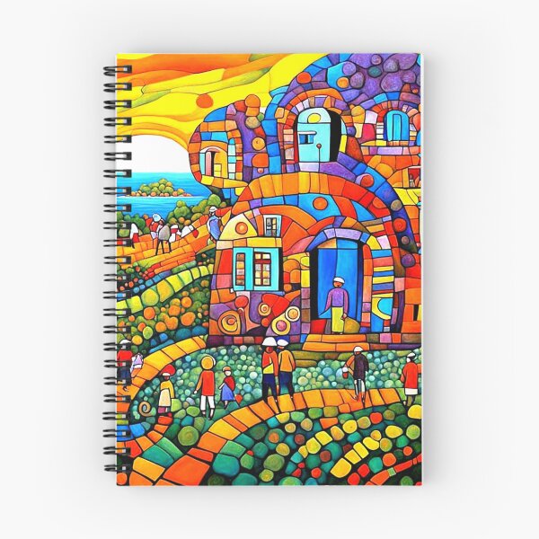 Item preview, Mosaic Village by the sea designed and sold by George Hutton Hunter.
