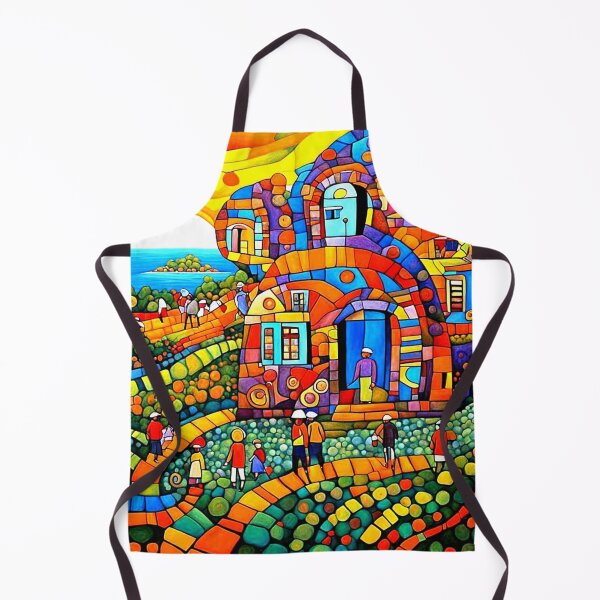 Item preview, Mosaic Village by the sea designed and sold by George Hutton Hunter.
