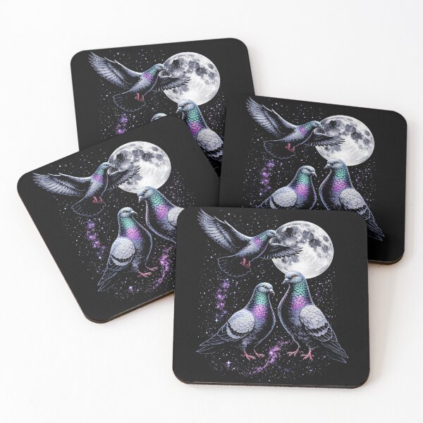 Item preview, Moonlit Cosmic Pigeons in Flight designed and sold by SassCity.