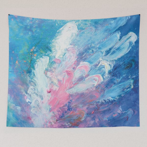 Item preview, Abstract work in pink, blue and white designed and sold by Photopat.