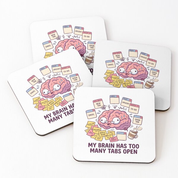 Item preview, My Brain Has Too Many Tabs Open Overthinking ADHD Brain designed and sold by SnapStickerHub.