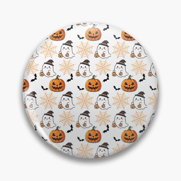 Item preview, Cute Halloween Ghosts and Pumpkin Pattern designed and sold by Velvet-palette.