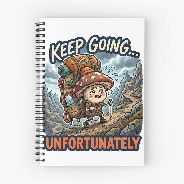 Item preview, Keep Going Unfortunately Funny Hiking Mushroom Hiker designed and sold by SnapStickerHub.