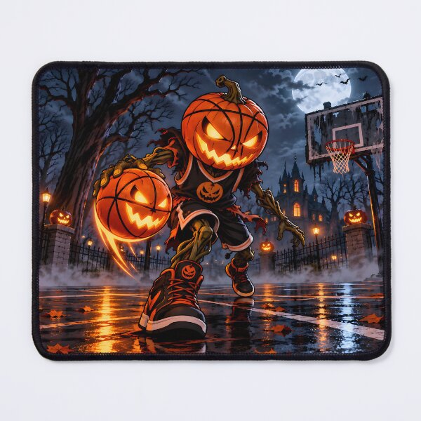 Item preview, Halloween Pumpkin Basketball Player in Action designed and sold by PRINTIONAL.