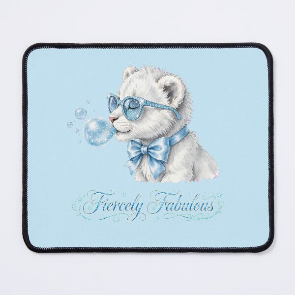 Item preview, Fiercely Fabulous Blue Lion Cub Winking - Cute Coquette designed and sold by Vibe-Vary.