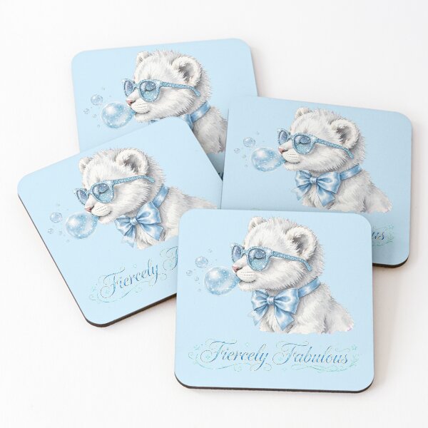 Item preview, Fiercely Fabulous Blue Lion Cub Winking - Cute Coquette designed and sold by Vibe-Vary.
