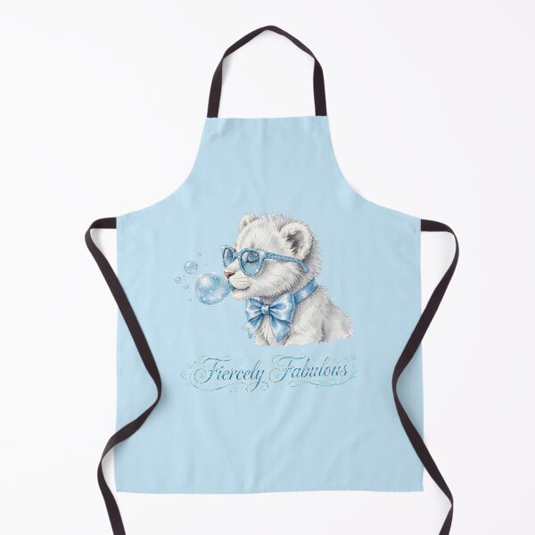 Item preview, Fiercely Fabulous Blue Lion Cub Winking - Cute Coquette designed and sold by Vibe-Vary.